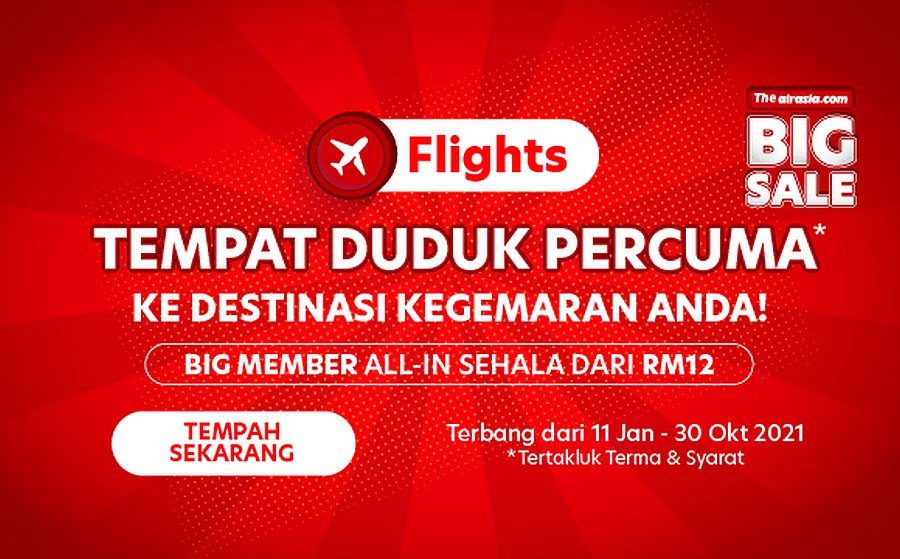 Airasia Tawar Penerbangan Serendah Rm Dan Diskaun Lain Sehingga