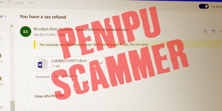 Jaga-jaga ada PENIPU guna nama LHDN nak pulangkan duit anda