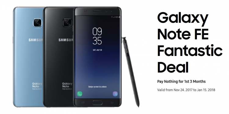 Beli Galaxy Note FE sekarang dan mula bayar lepas 3 bulan