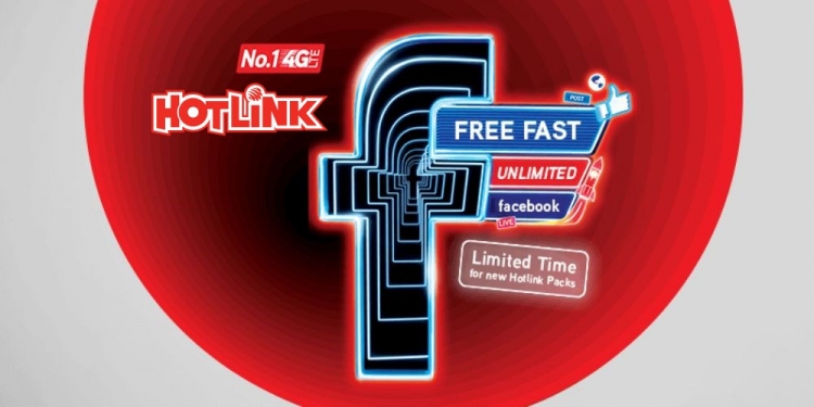 999GB Data Facebook percuma setiap hari dengan Hotlink