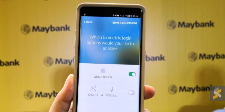 Daftar masuk Maybank2u guna muka dan suara