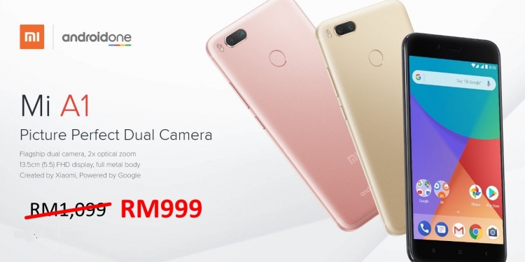 Xiaomi Mi A1 kini RM100 lebih murah