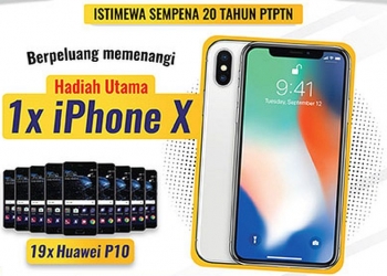 Bayar hutang PTPTN sekarang berpeluang menang iPhone X
