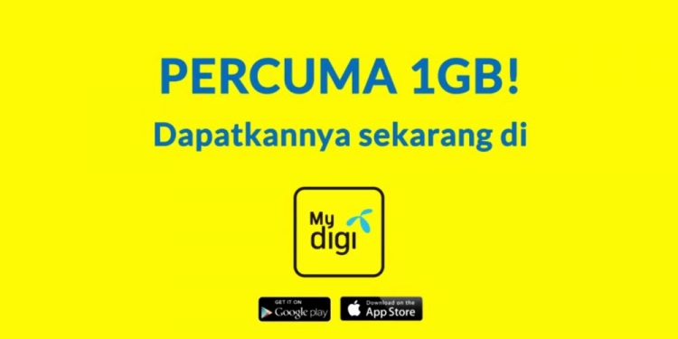 1GB data percuma tanda terima kasih Digi kepada semua