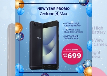 Dua kamera dan bateri besar di ASUS ZenFone 4 Max kini lebih murah