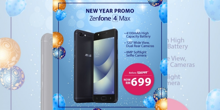 Dua kamera dan bateri besar di ASUS ZenFone 4 Max kini lebih murah
