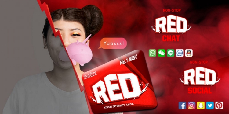 Bersembang atau bersosial tanpa-had dengan Hotlink RED baharu