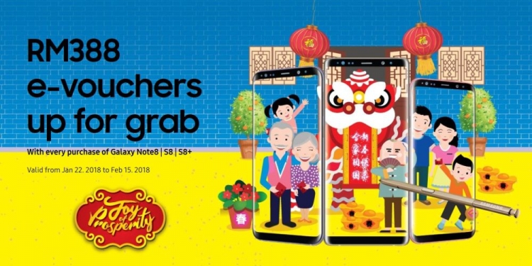 Percuma baucer RM388 untuk pembelian Samsung Galaxy S8, S8+ dan Note8
