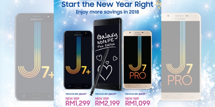 Samsung potong harga tiga model telefon pintar di tahun baru 2018