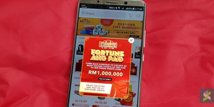 Shopee beri lebih RM1 juta Wang sempena Tahun Baru Cina