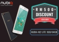 Diskaun RM500 masa terhad telefon pintar Nubia M2 Lite 64GB