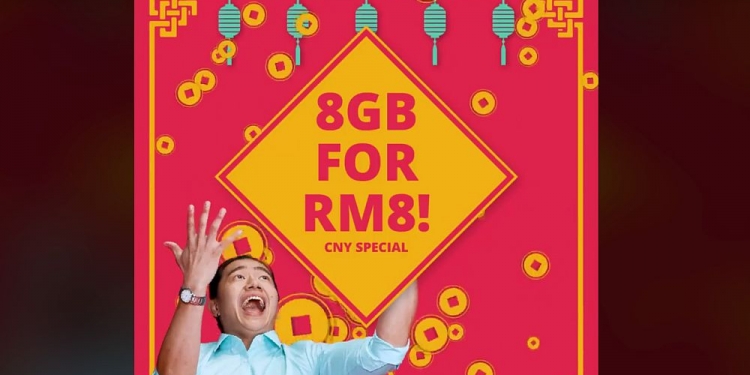 Tawaran termurah 8GB data hanya RM8 di Yoodo