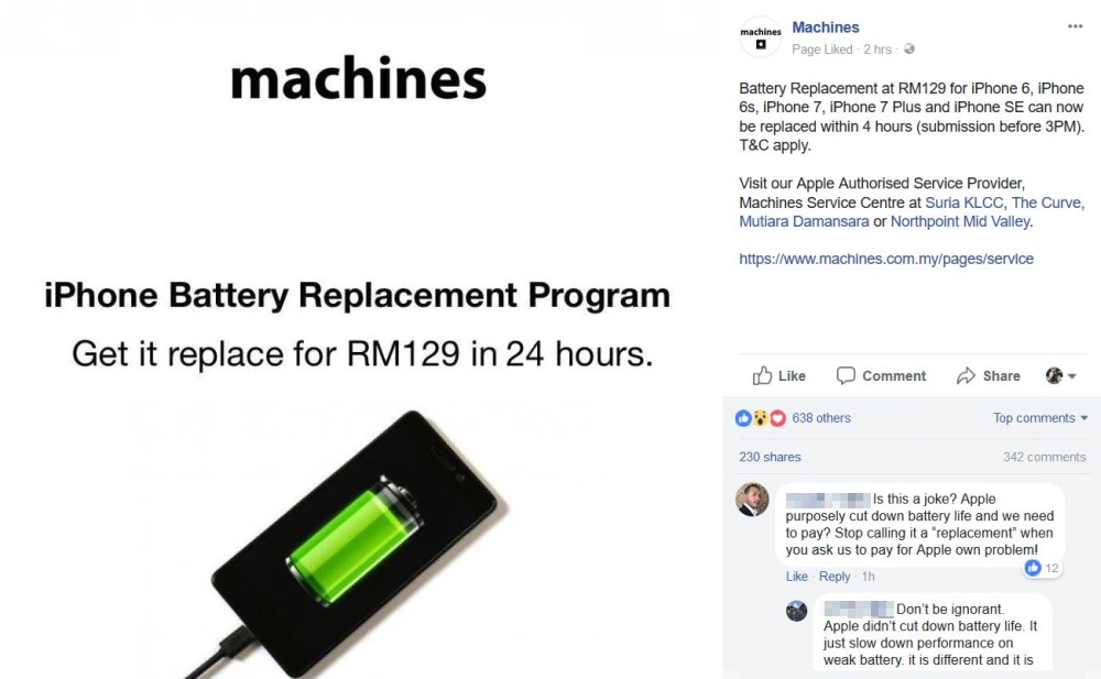 Bateri iPhone boleh siap diganti dalam masa 4 jam 