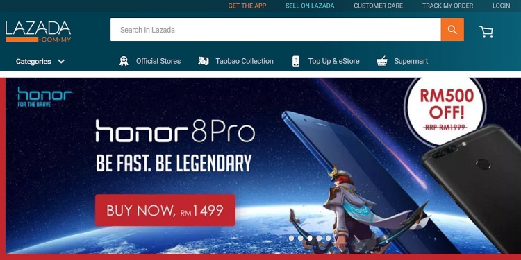 Diskaun semua telefon honor sempena pembukaan stor di Lazada