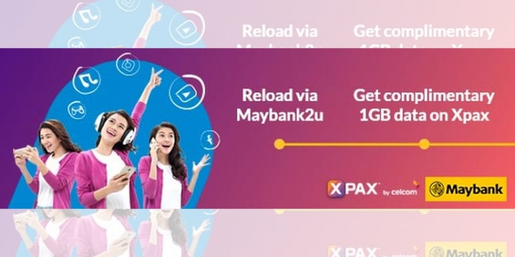 Xpax bagi data percuma jika tambah nilai di Maybank2u
