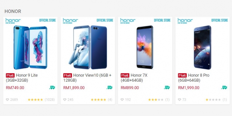 honor View10 dan honor 7X lebih murah RM200 sekarang