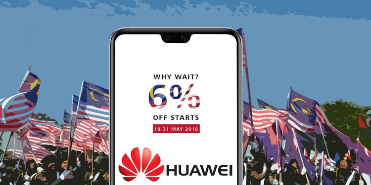 Huawei Rai Kadar GST Baru Dengan Diskaun 6% Keatas Produk Mereka