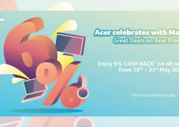 Acer bagi diskaun 6% untuk semua produk sampai 1 Jun