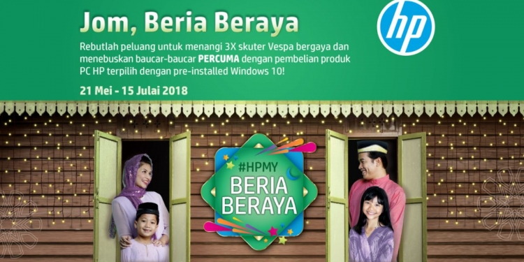 Baucer RM100 dan Vespa Scooter hadiah buat pembeli laptop HP