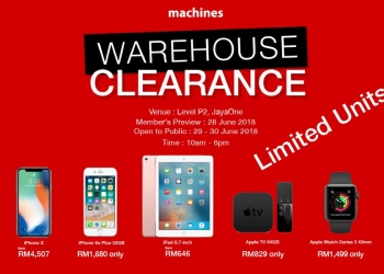Jualan perabis gudang Machines kembali dengan peranti Apple lebih murah dari biasa