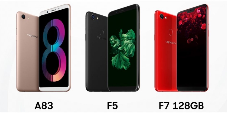 OPPO potong harga tiga model telefon pintar: A83, F5 dan F7 128GB