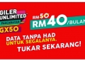 Beralih ke U Mobile sekarang dan nikmati internet tanpa had dari serendah RM25/bulan