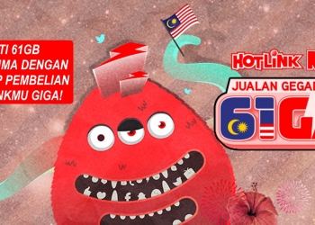 61GB internet tanpa sekatan untuk pelanggan Hotlink sempena bulan kemerdekaan