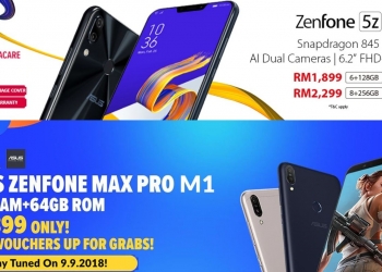 ASUS Zenfone 5z dan Zenfone Max Pro paling murah pada 9 September