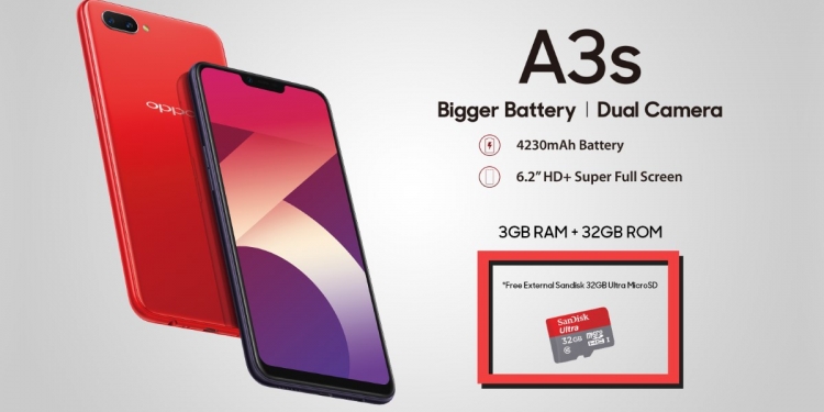 Storan OPPO A3s 32GB diganda secara percuma meraikan Hari Malaysia