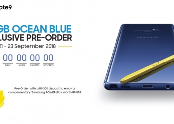 Tempahan awal Galaxy Note9 512GB Blue Ocean datang dengan vakum percuma