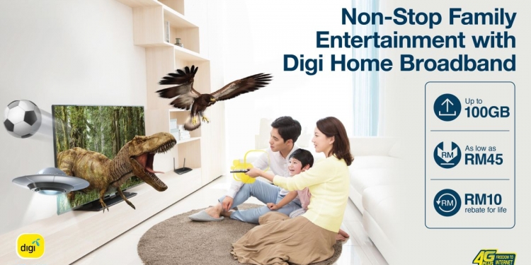 Digi perbesar kuota internet bagi pelan Home Broadband