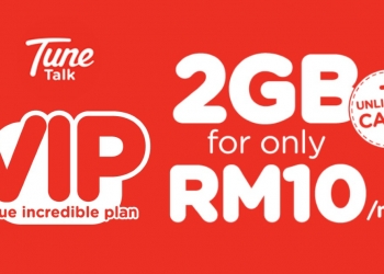 TuneTalk VIP hanya RM10 sebulan dengan 2GB data dan panggilan tanpa had