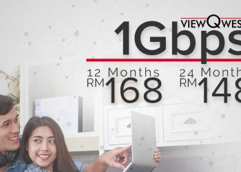 Internet 1Gbps di ViewQwest serendah RM148 sebulan