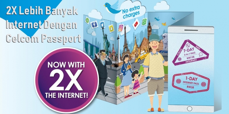 Celcom gandakan data perayauan musim cuti hujung tahun