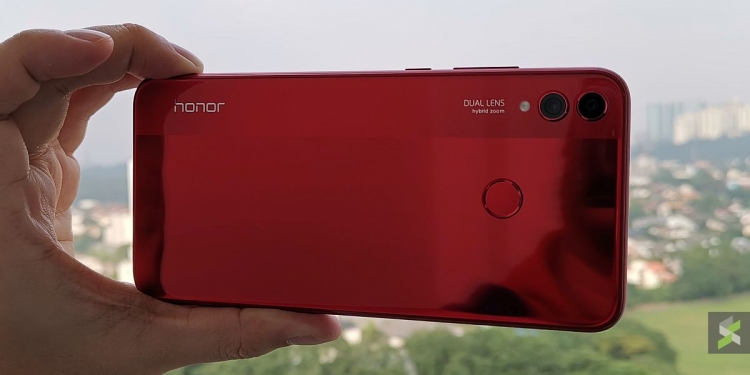 honor 8X merah menyala masih peranti 128GB termurah