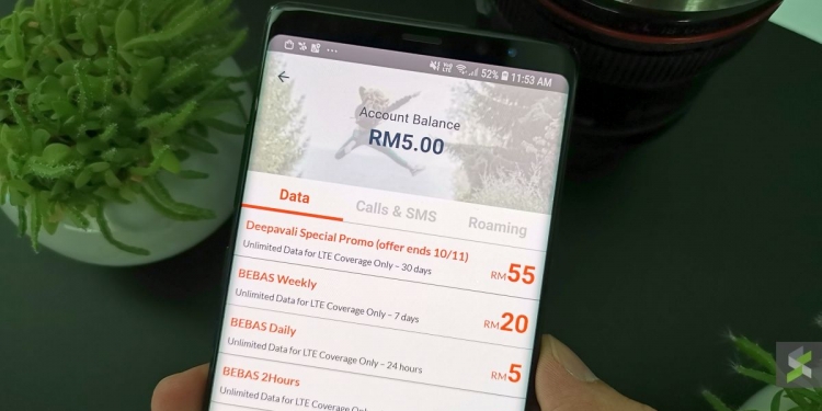 unifi mobile tawar internet tanpa had RM55 sebulan sempena Deepavali
