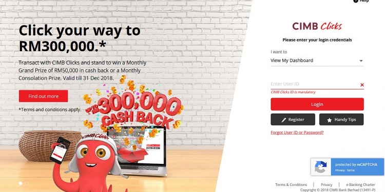 CIMB memaklumkan laman web CIMB Clicks masih selamat