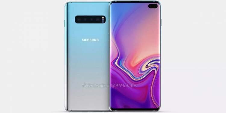 Pengeluar casing dedah saiz sebenar skrin Galaxy S10
