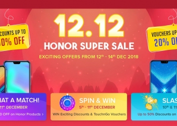 Kumpul baucar Honor dan beli-belah dengan diskaun pada 12.12