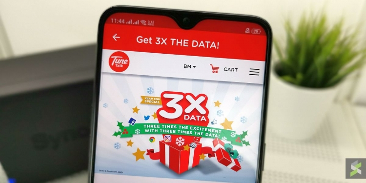 TuneTalk bagi 3x data sebagai promosi hujung tahun 2018