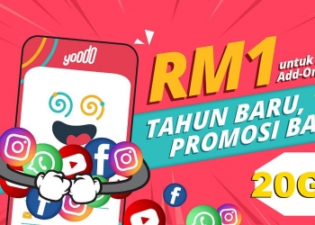Hanya RM1 untuk add-ons 20GB di Yoodo