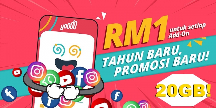 Hanya RM1 untuk add-ons 20GB di Yoodo