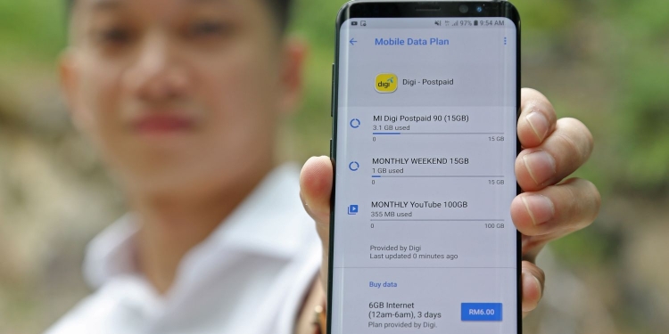 Pantau kuota dan beli terus Pelan Internet Digi dari tetapan Android
