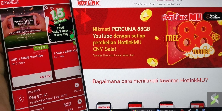 HotlinkMU beri 88GB data YouTube percuma sempena Tahun Baru Cina