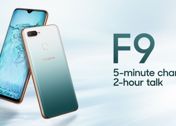 Warna terbaru OPPO F9 hadir dalam gabungan hijau, putih dan emas