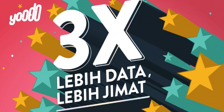 Yoodo tawar data booster 3x lebih pada harga sama