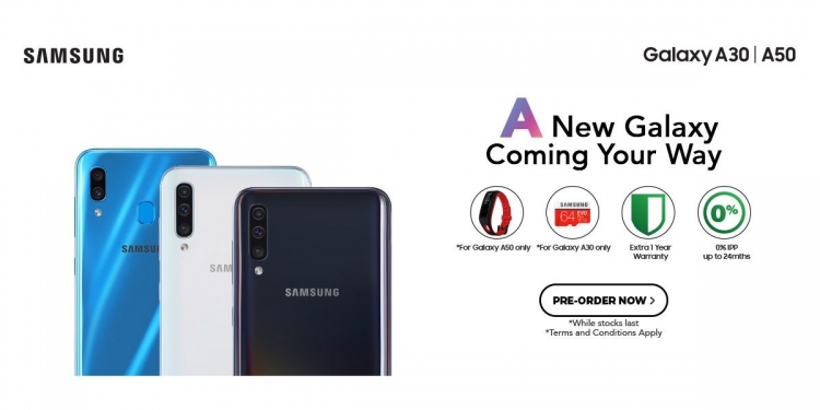 Tempahan awal Galaxy A30 dan A50 mula dibuka