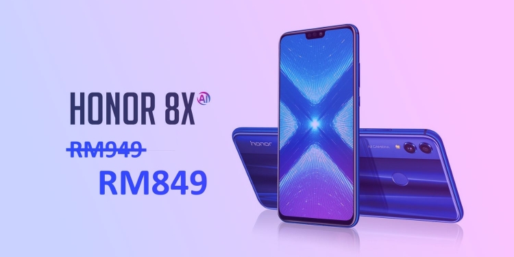 Honor 8X, telefon 128GB termurah kini lebih murah