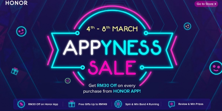 Promosi & Diskaun Honor diteruskan dengan Appyness Sale