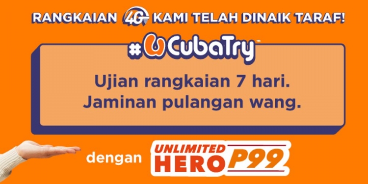 #UCubaTry beri peluang orang ramai uji rangkaian 4G U Mobile tanpa had secara percuma